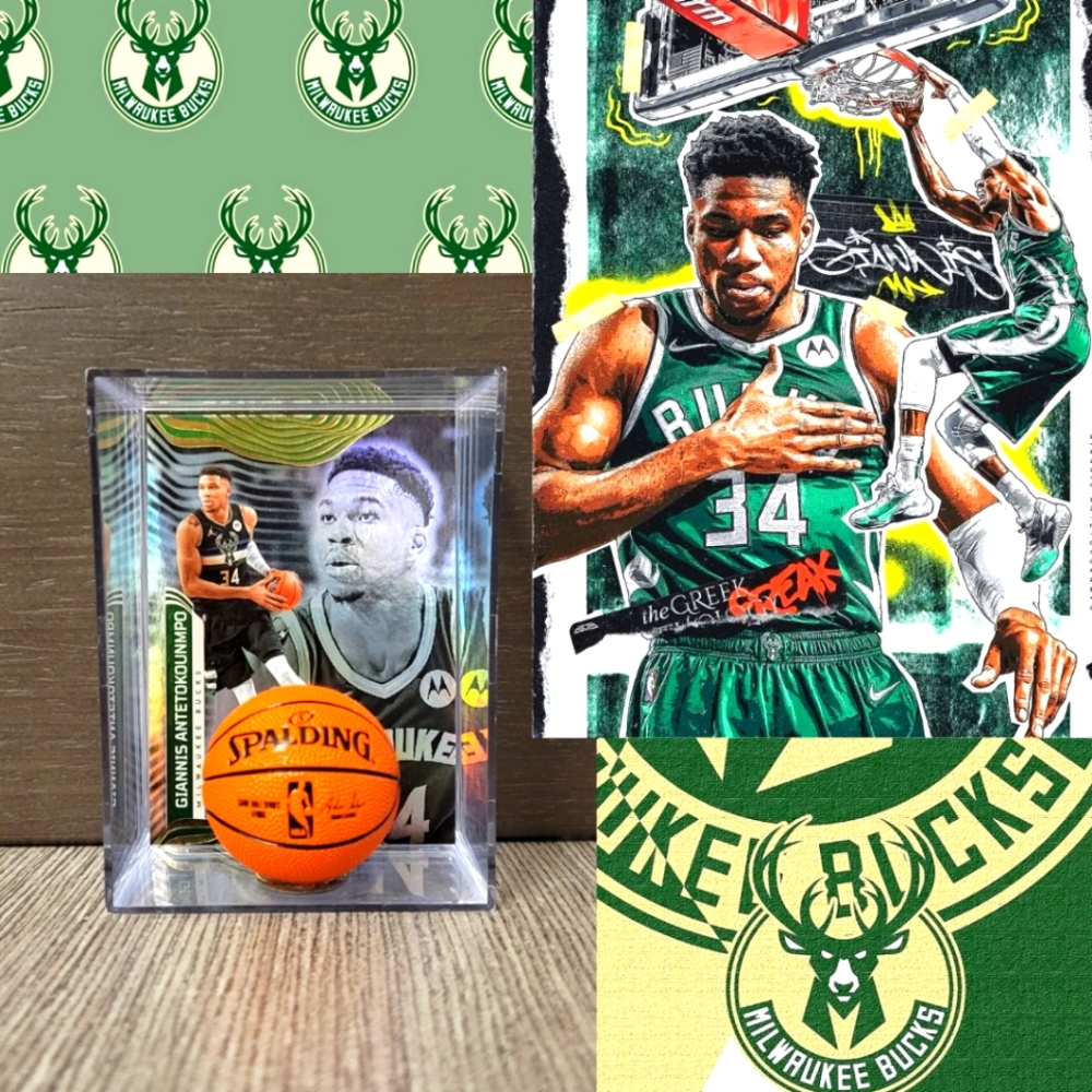Giannis Antetokounmpo Milwaukee Bucks Mini Basketball Sports Box